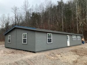 Log Double Wide Cottage Premier (Gable Porch)